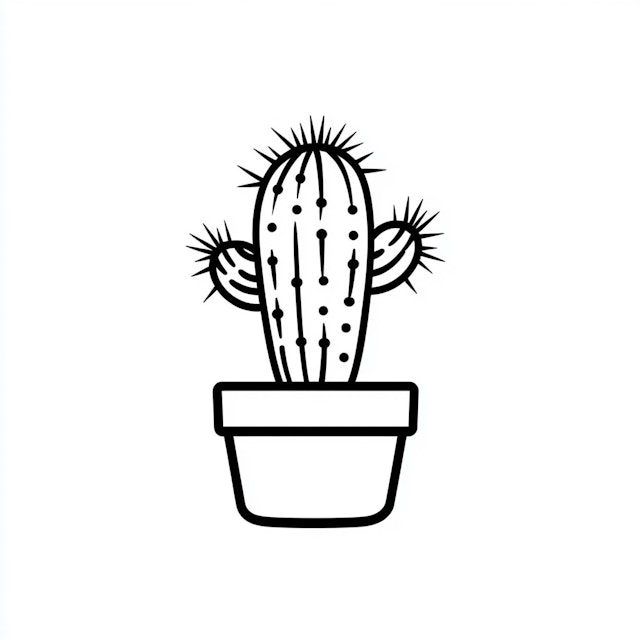 Minimalist Cactus Art