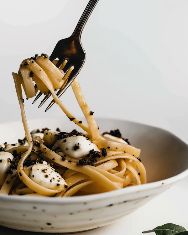 Linguine Pasta Close-Up