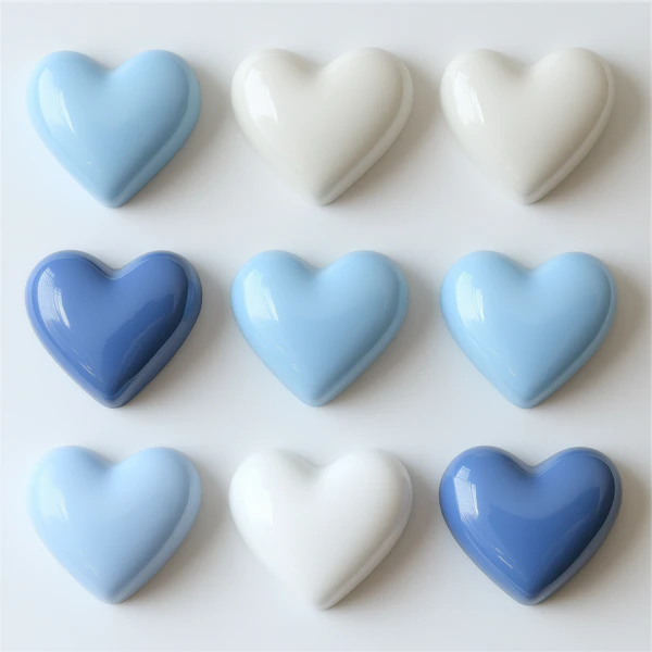 Glossy Heart Grid