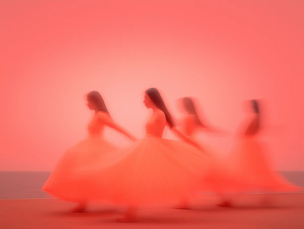 Dancing Women in Coral