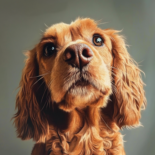 Golden Brown Dog Portrait