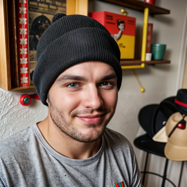 Portrait of a Young Man with Beanie