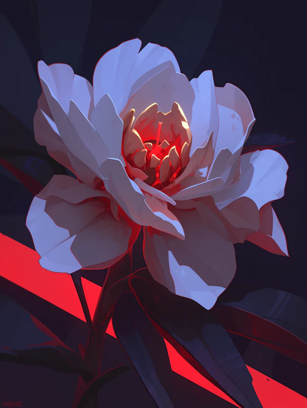 Radiant White Flower