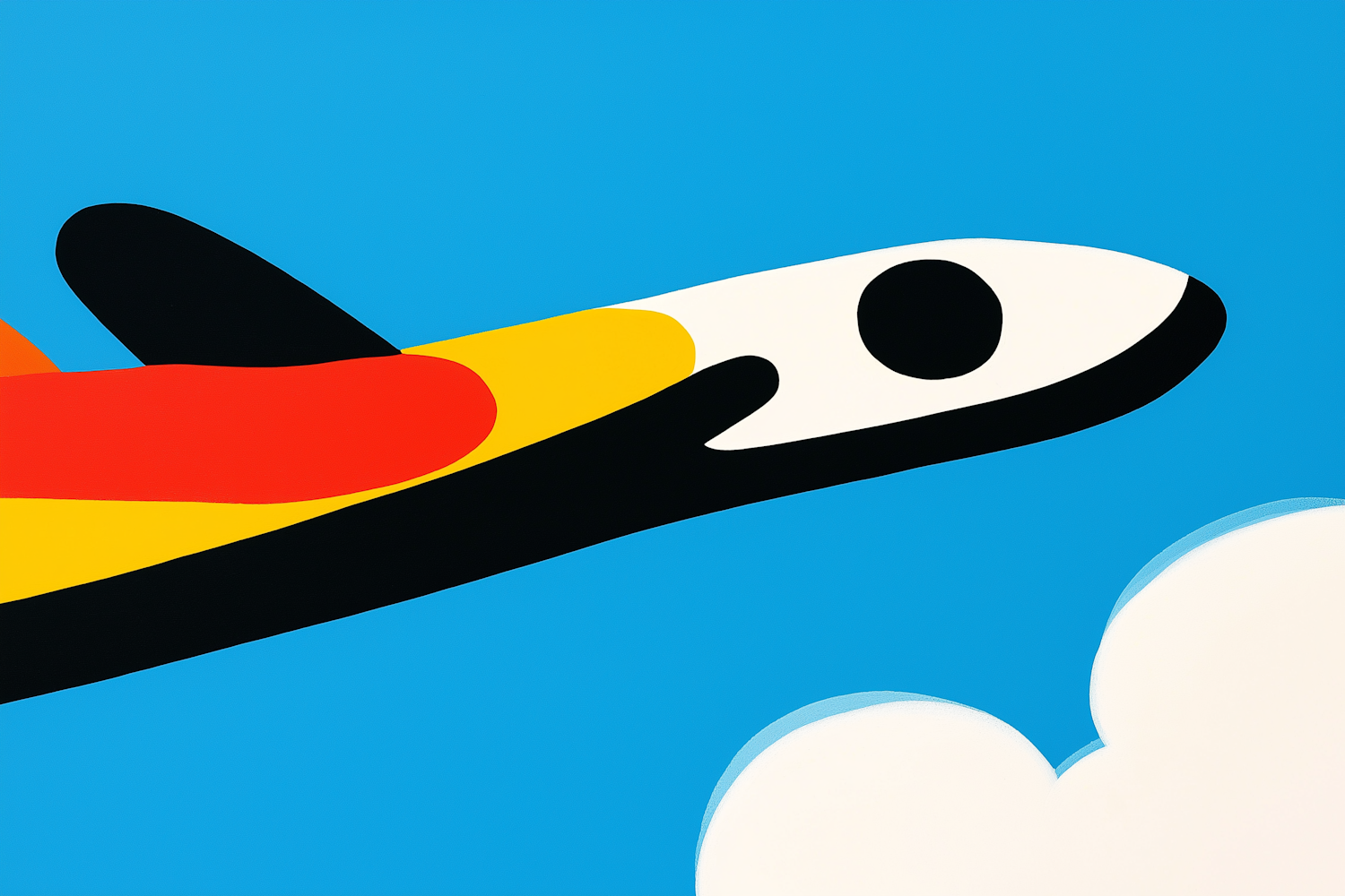 Whimsical Cartoon Airplane