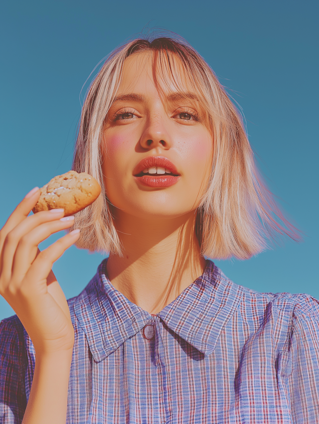 Young Woman with Cookie