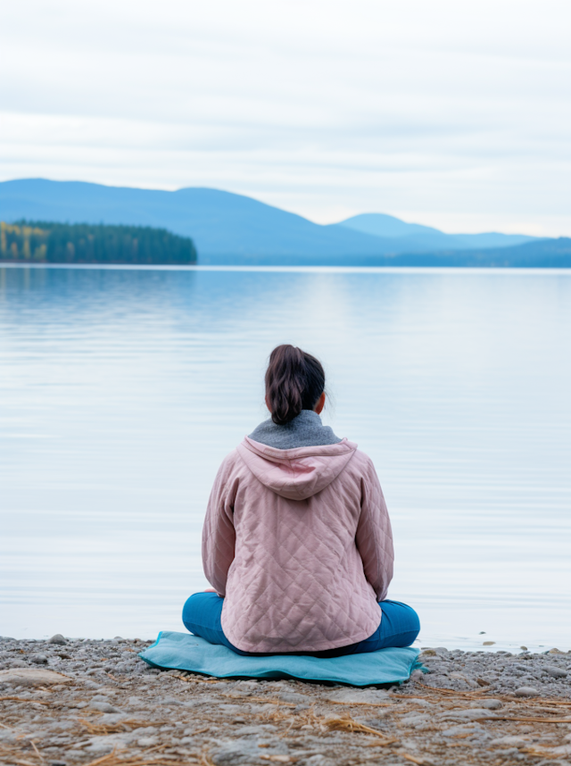 Serene Lakeside Contemplation