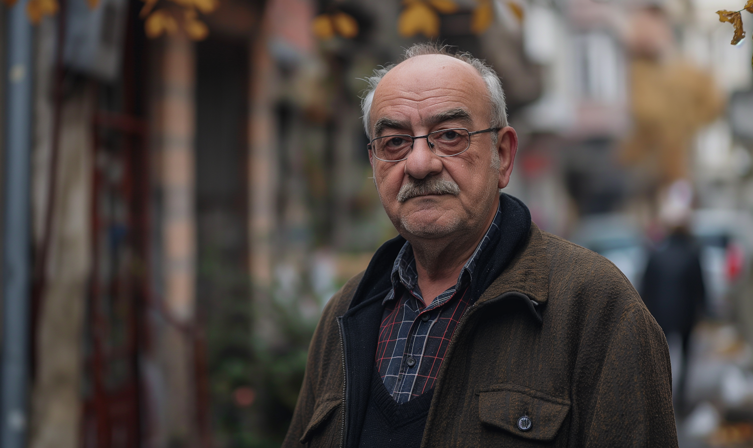 Contemplative Elderly Man Outdoors