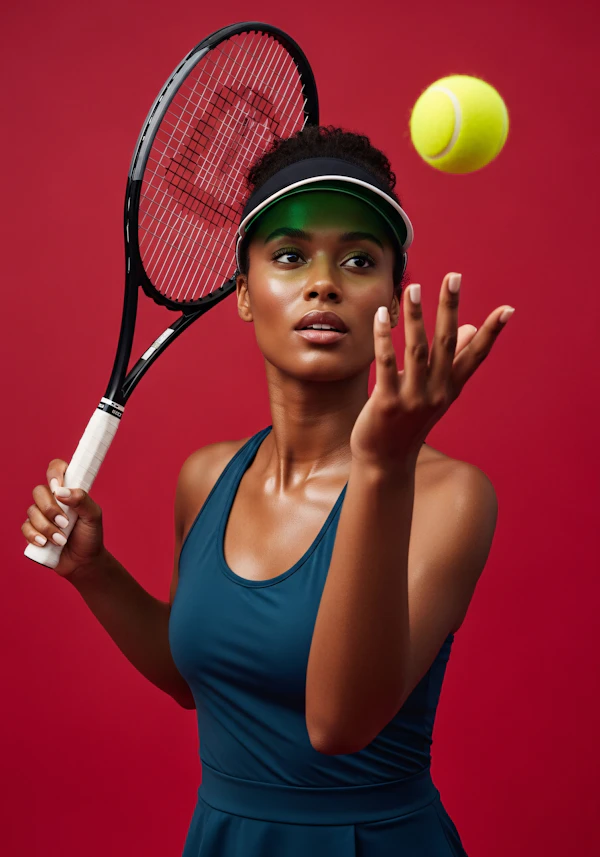 Focused Tennis Player