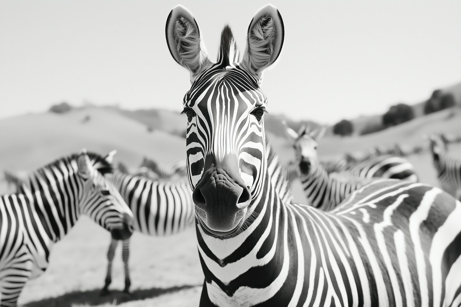 Close-up of Zebra in Natural Habitat