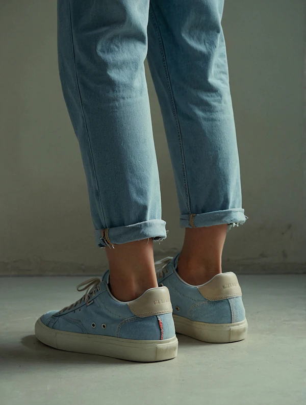 Denim and Sneakers Close-Up