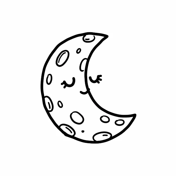 Smiling Crescent Moon