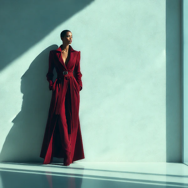 Elegant Woman in Red