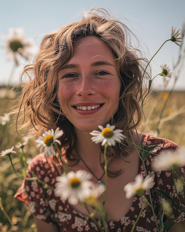 Sunny Daisy Field Smile