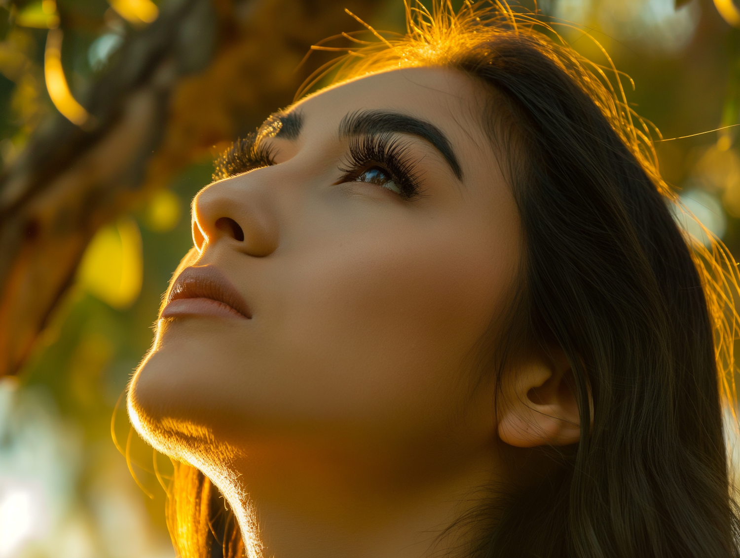 Contemplative Woman in Sunlight