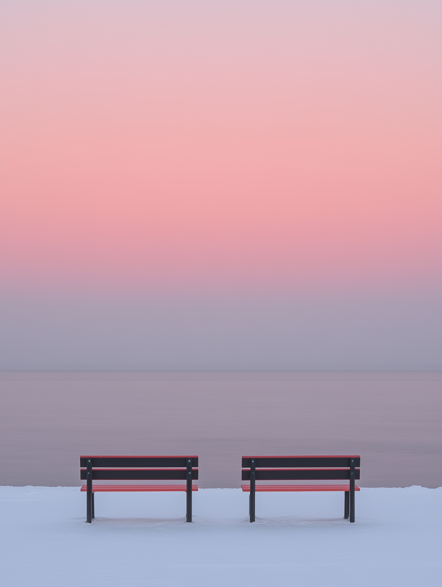 Serene Benches by the Water