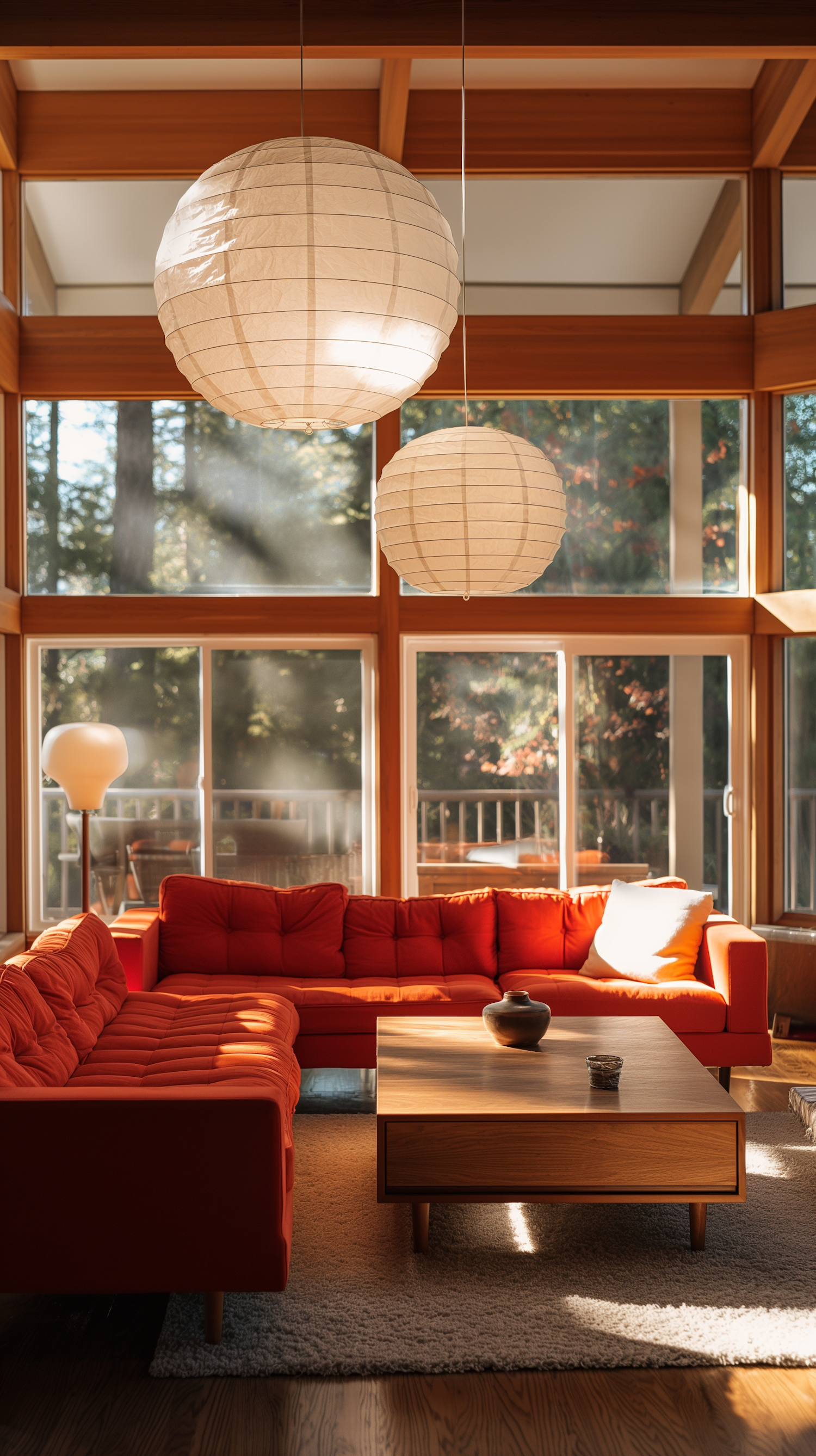 Elegant Living Room in Warm Afternoon Light