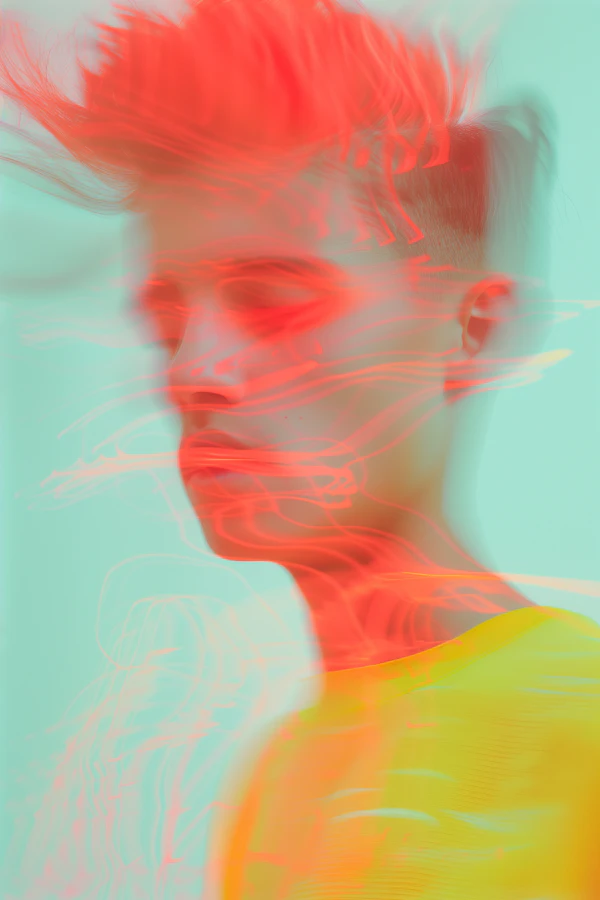 Surreal Neon Portrait