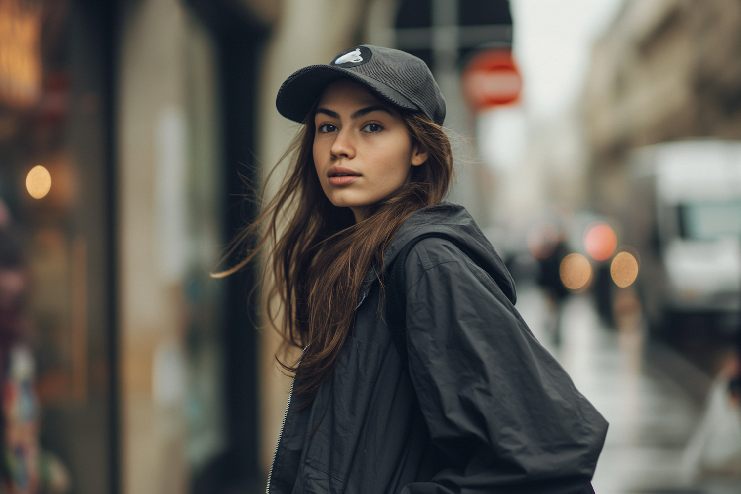 Thoughtful Woman in City