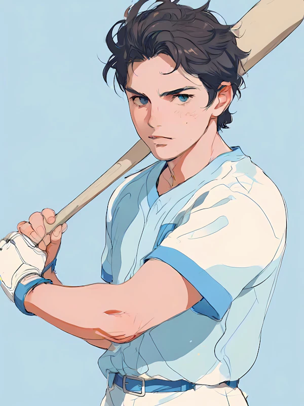 Baseball Player Portrait