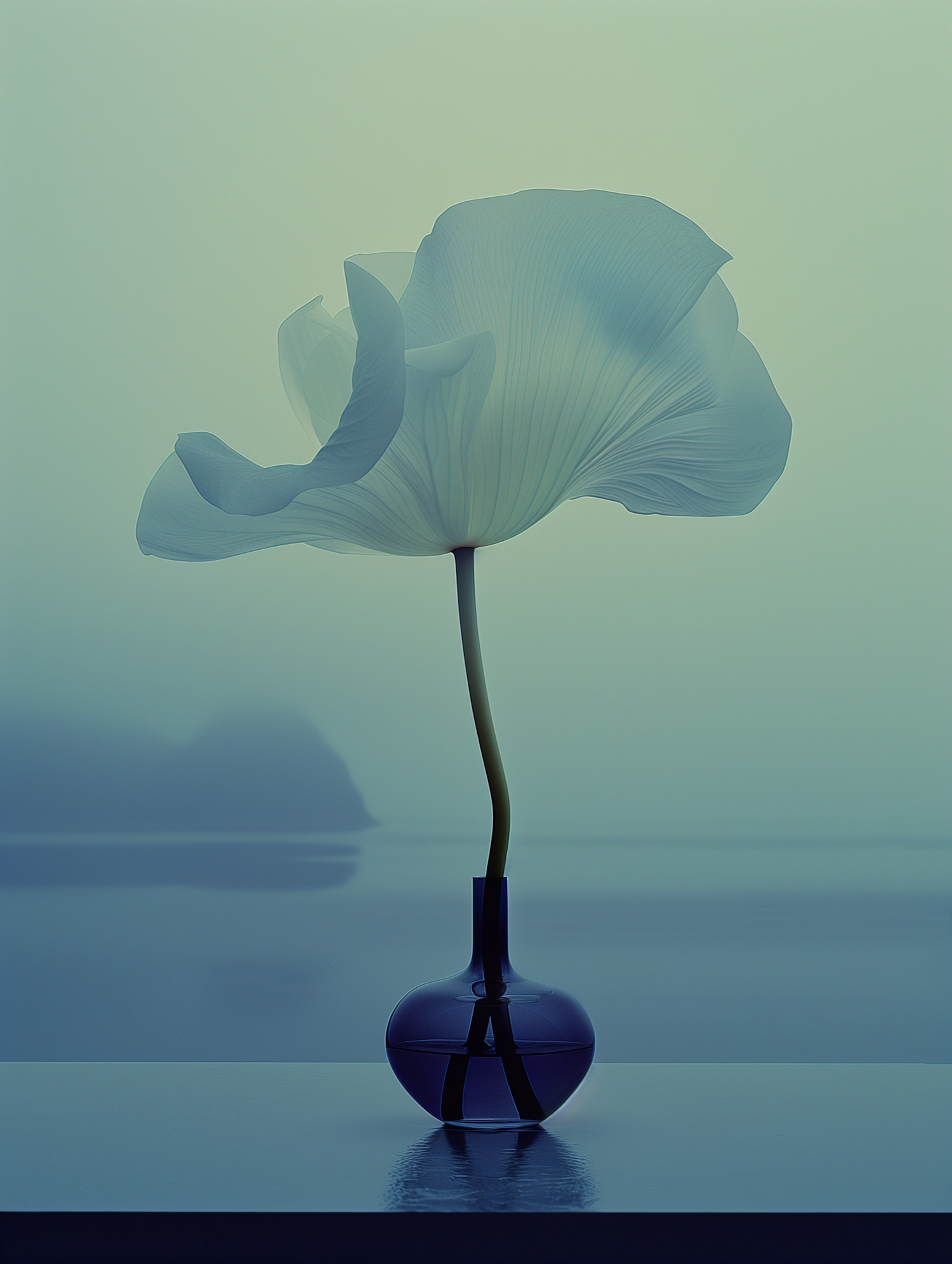 Serene Lotus Bloom in Blue