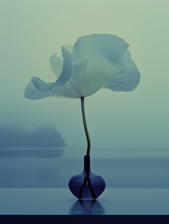 Serene Lotus Bloom in Blue