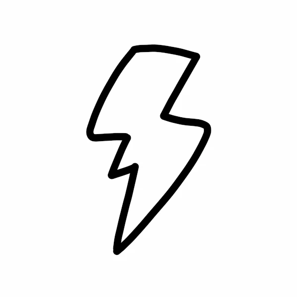 Black Lightning Bolt