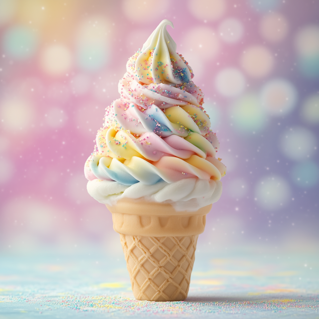 Pastel Rainbow Ice Cream