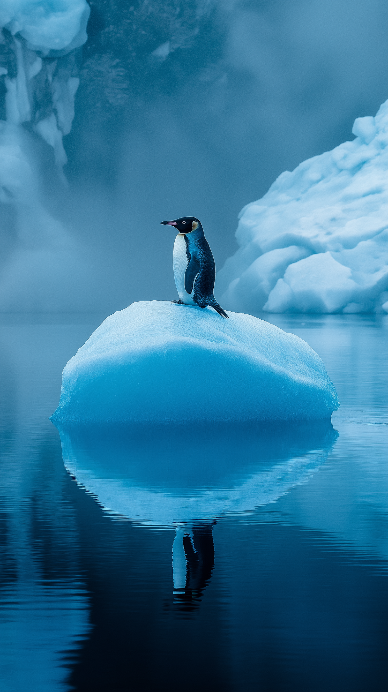 Lone Penguin on an Ice Floe