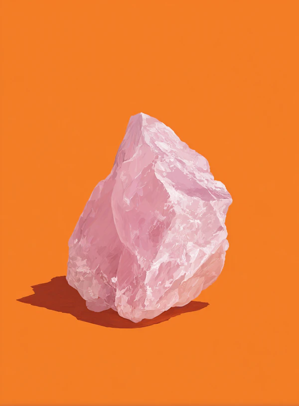Pink Rock on Orange