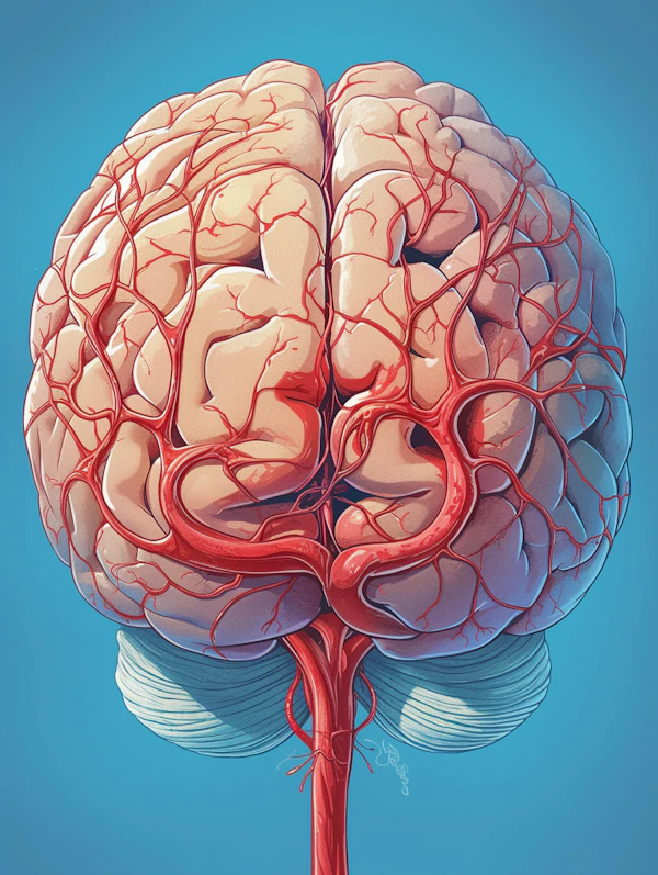Detailed Illustration of Human Brain