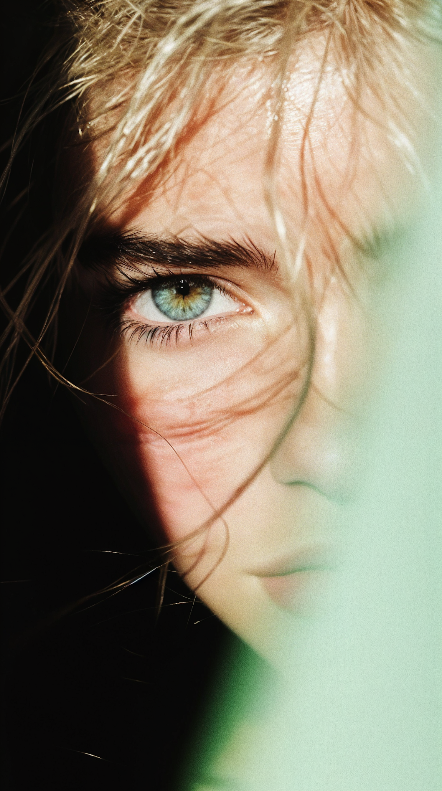 Close-up of a Striking Blue-Green Eye