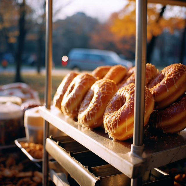 Sunset Glazed Pretzels in Autumn