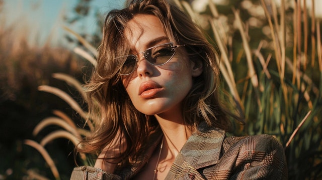 Serene Woman in Golden Sunlight