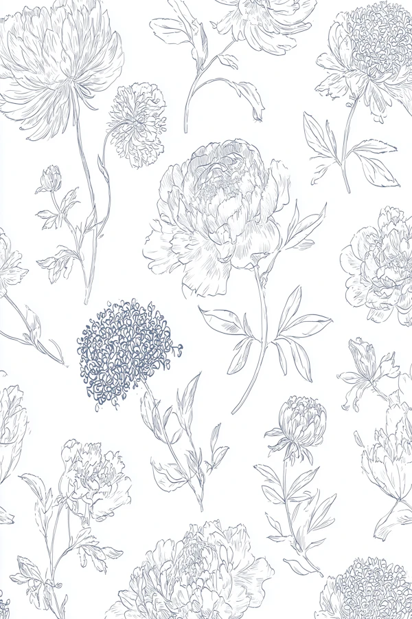 Floral Line Art Pattern