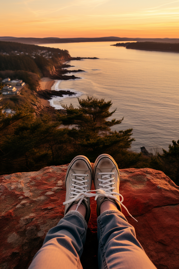 Sunset Serenity in Sneakers