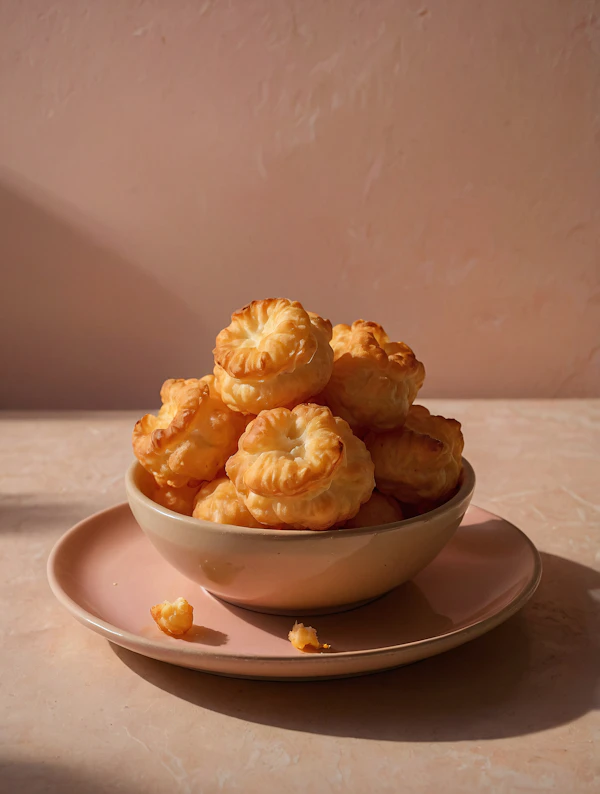 Golden Pastry Plate