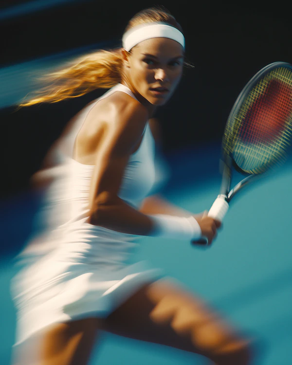 Tennis Player in Action