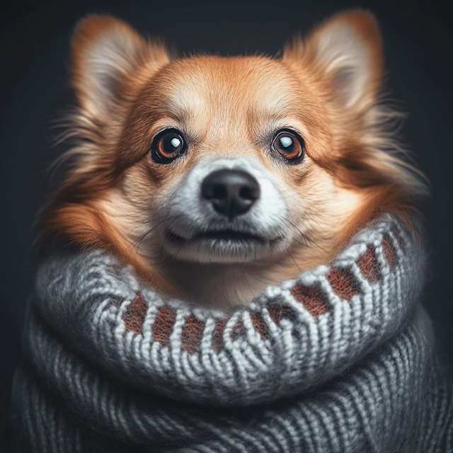 Cozy Dog in Sweater