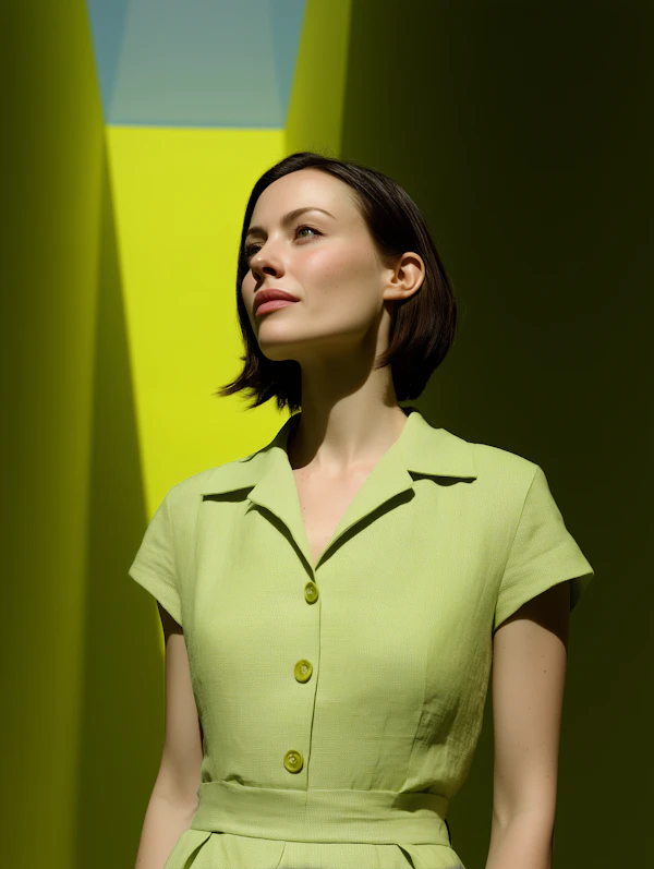 Woman in Green Dress