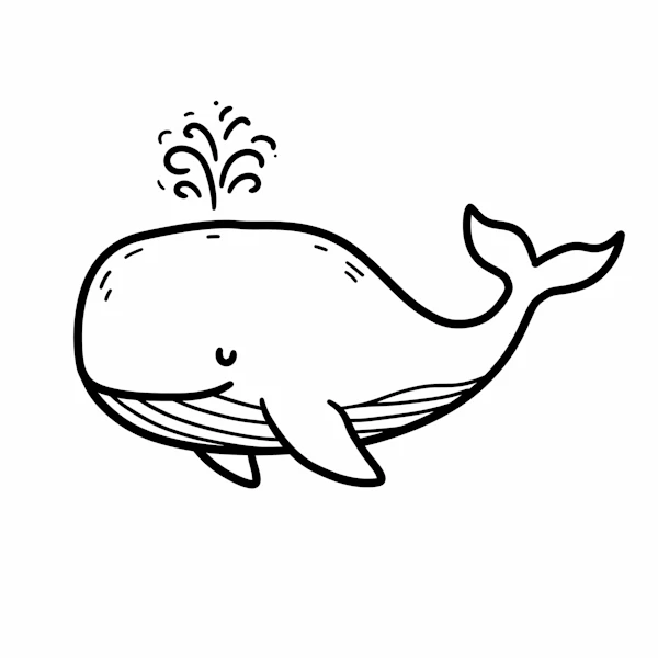 Cartoon Whale Drawing