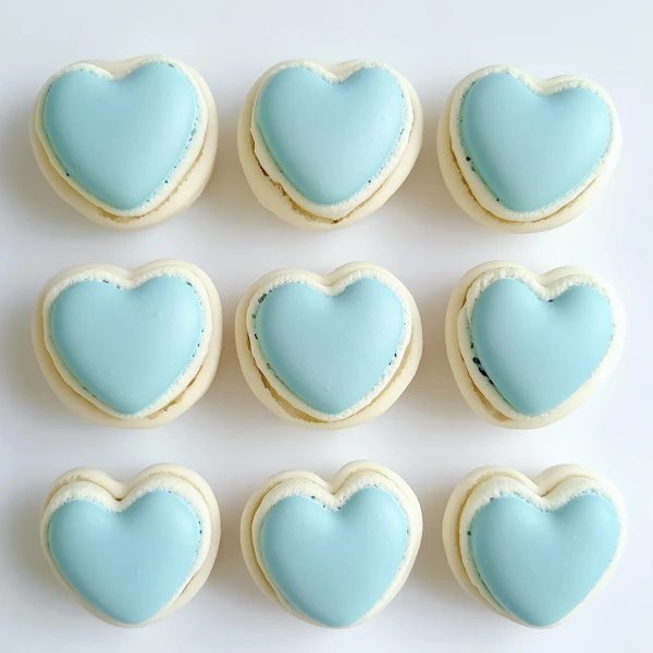 Heart Macaron Grid