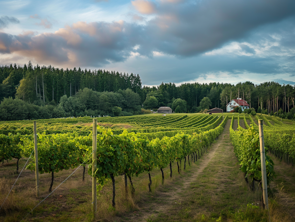 Serene Vineyard Landscape