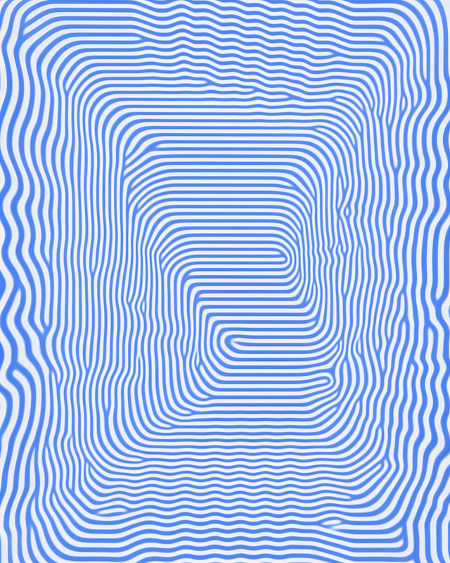 Wavy Blue Lines Optical Illusion