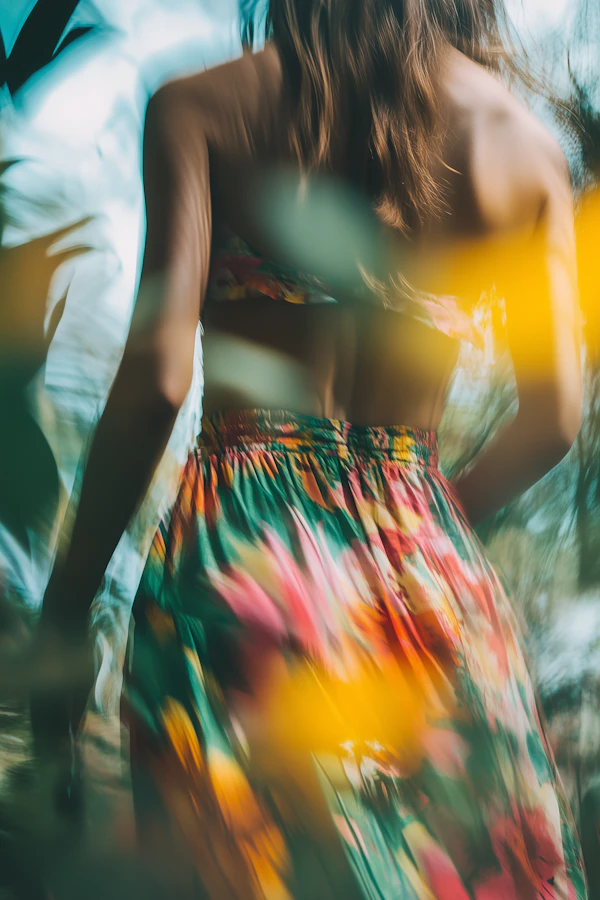 Woman in Floral Dress