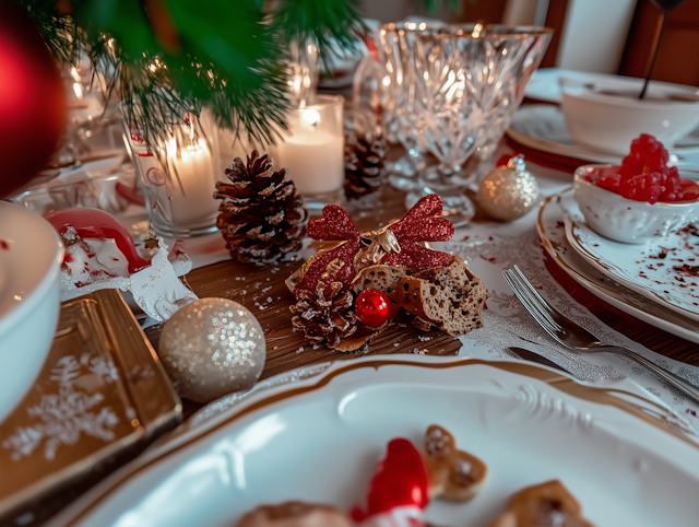 Festive Holiday Table Setting