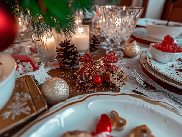 Festive Holiday Table Setting