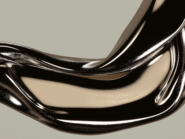 Abstract Metallic Ribbon