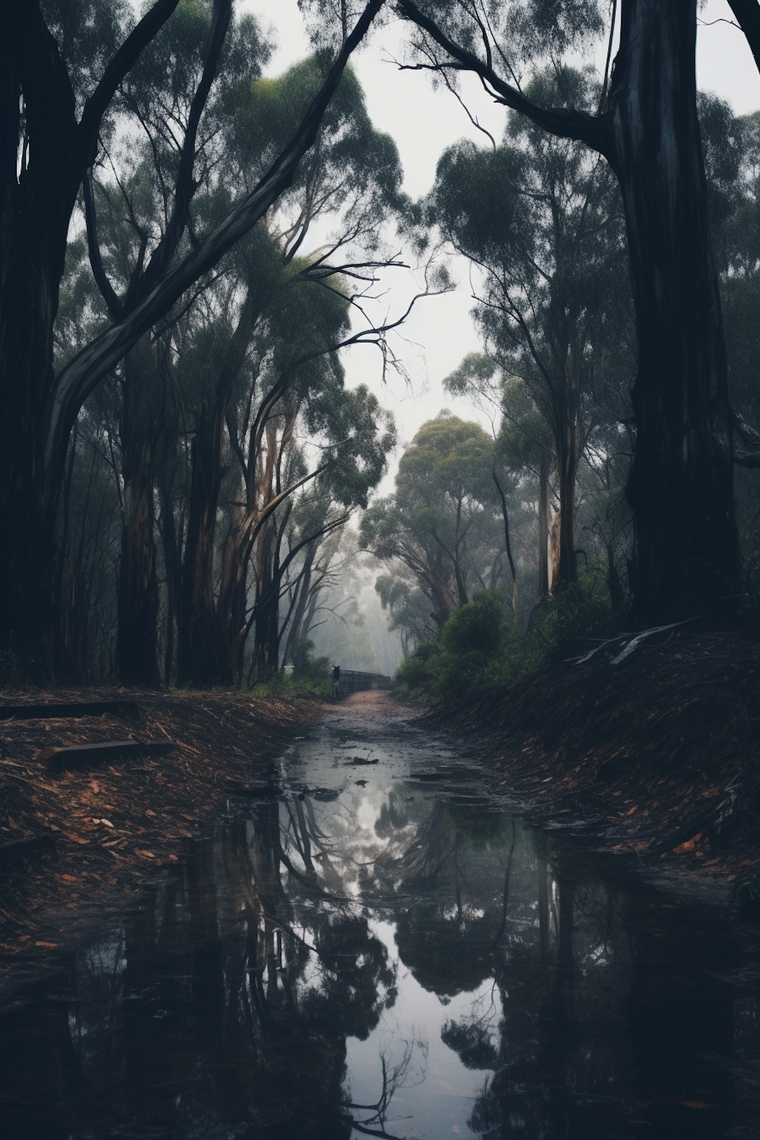 Misty Morning Ambiance in the Forest