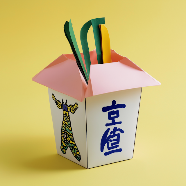 Artistic Takeout Box