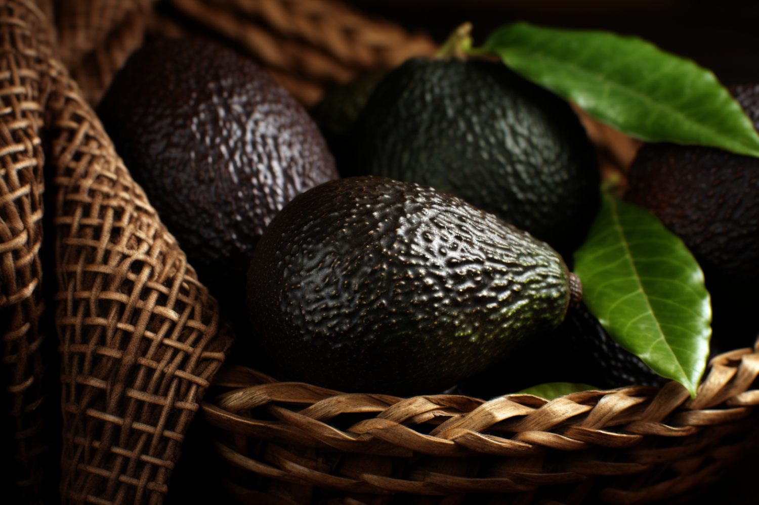 Bountiful Avocados in Artisanal Basket